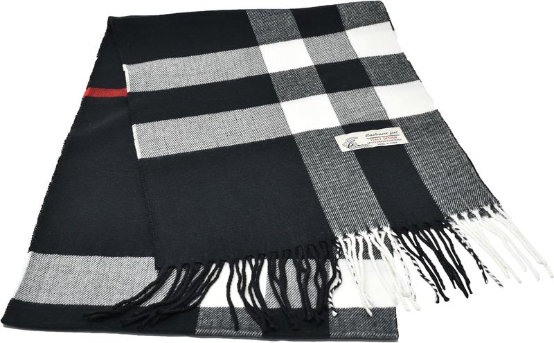 Glory Max Classic Plaid Striped Luxurious Checked Pattern Winter Scarf For Men Women Soft Cashmere Feel 72"x12" - Image 4